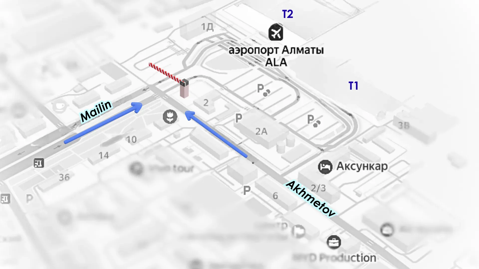 Entrance to the station square and covered parking